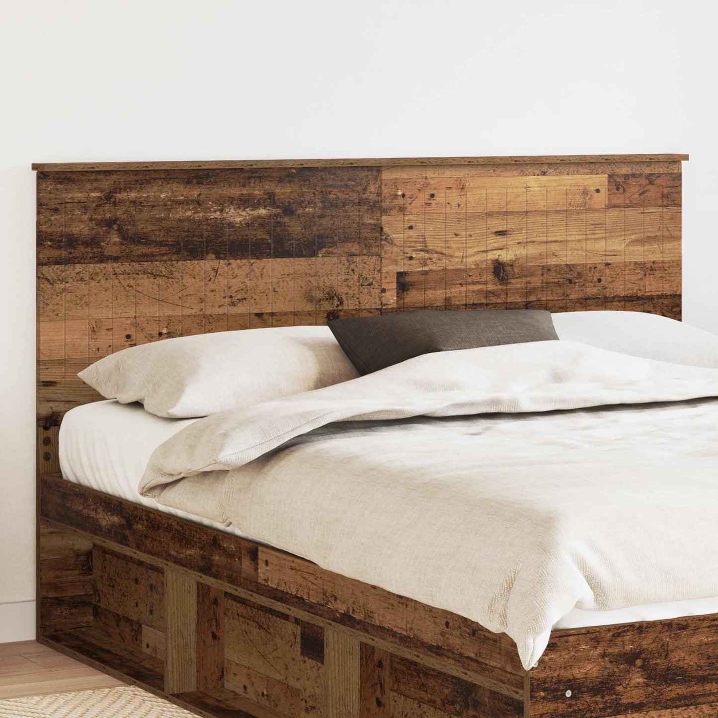 vidaXL Kopfteil mit Kopfteil Altholz 160 cm Holzwerkstoff