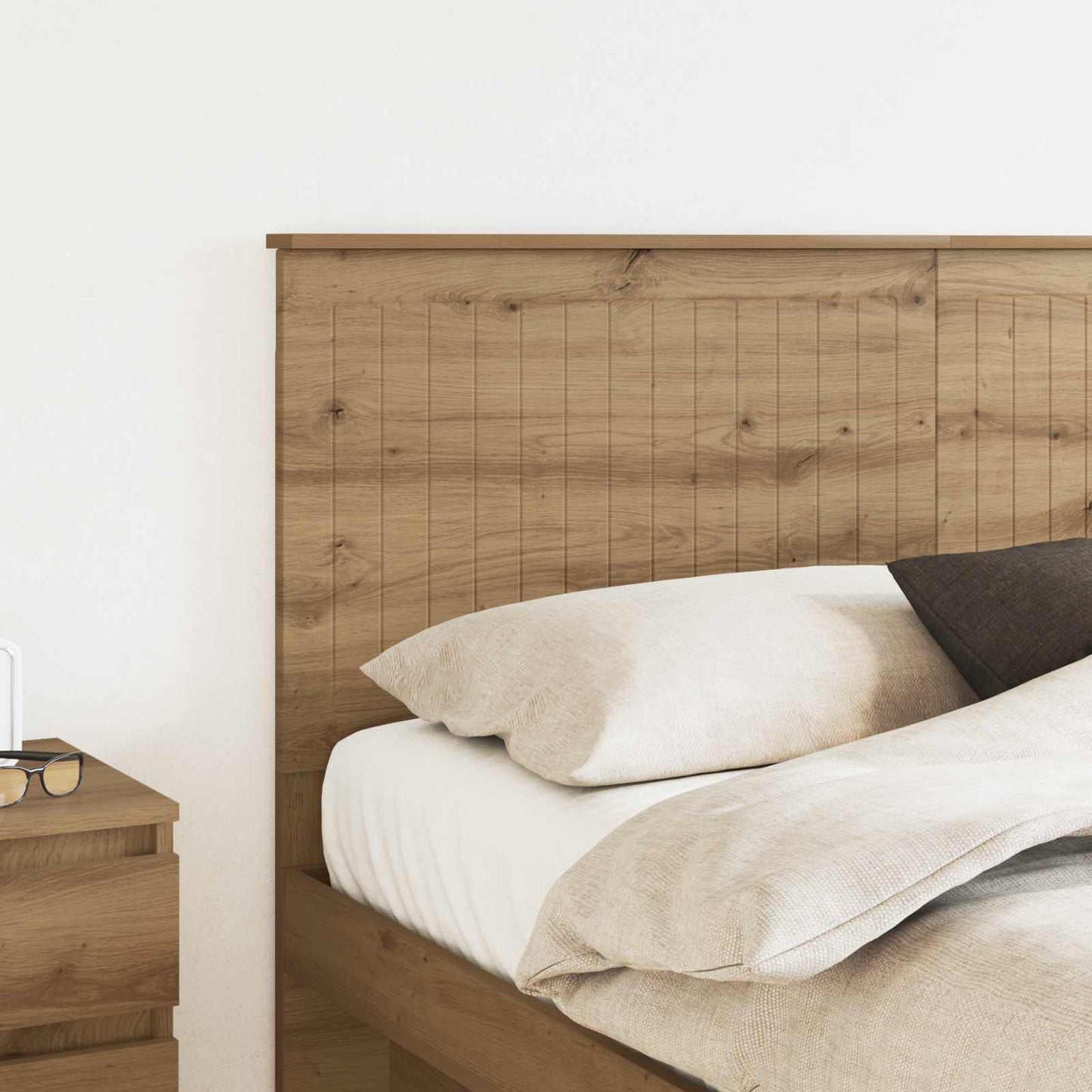 vidaXL Kopfteil mit Kopfteil Artisan-Eiche 160 cm Holzwerkstoff