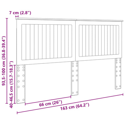 vidaXL Kopfteil mit Kopfteil Artisan-Eiche 160 cm Holzwerkstoff