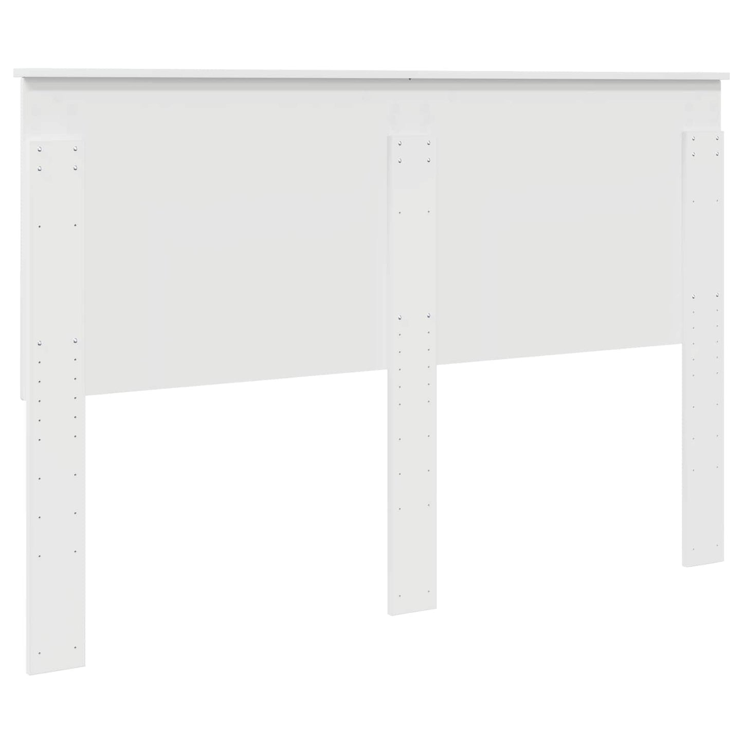 Kopfteil mit Kopfteil Glänzend Weiß 150 cm Holzwerkstoff