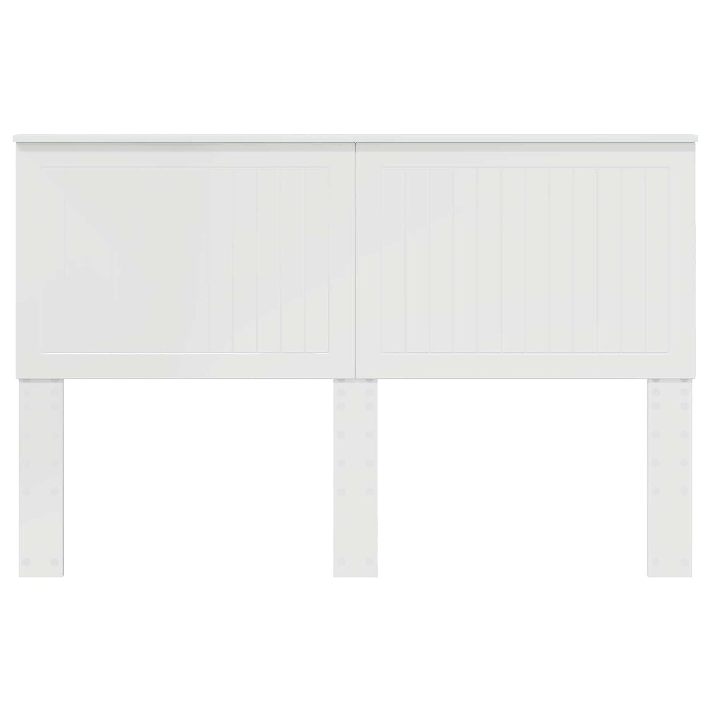 Kopfteil mit Kopfteil Glänzend Weiß 150 cm Holzwerkstoff