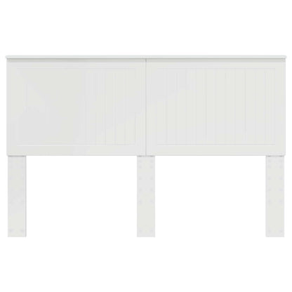 Kopfteil mit Kopfteil Glänzend Weiß 150 cm Holzwerkstoff