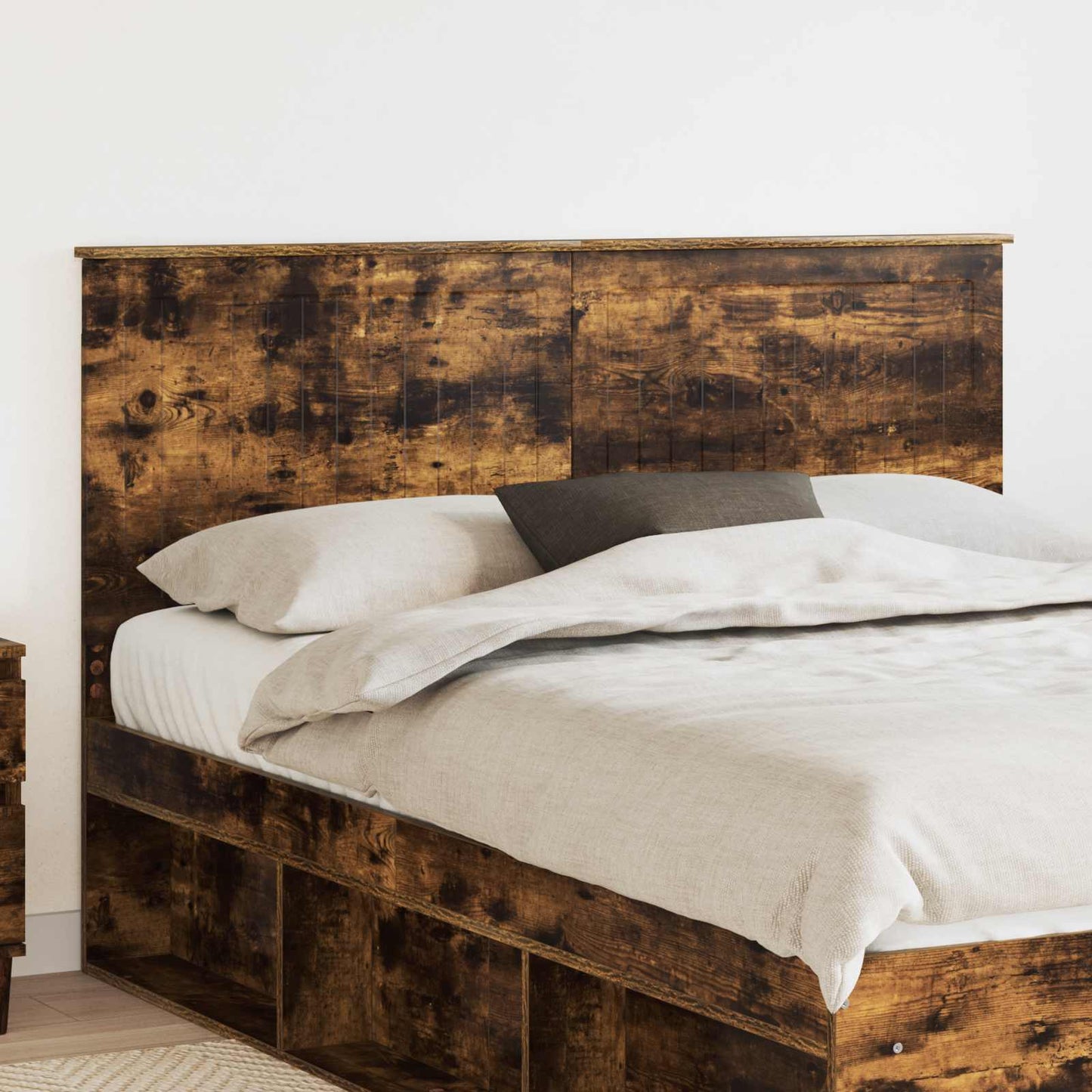 vidaXL Kopfteil mit Kopfteil Geräucherte Eiche 150 cm Holzwerkstoff
