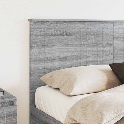vidaXL Kopfteil mit Kopfteil Graues Sonoma 150 cm Holzwerkstoff