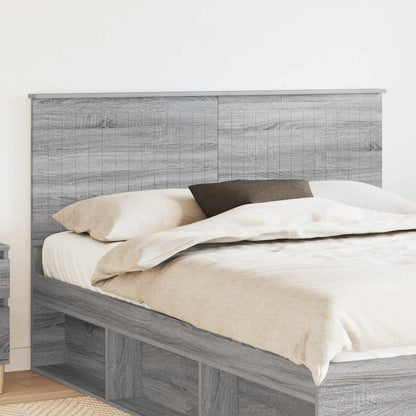 vidaXL Kopfteil mit Kopfteil Graues Sonoma 150 cm Holzwerkstoff
