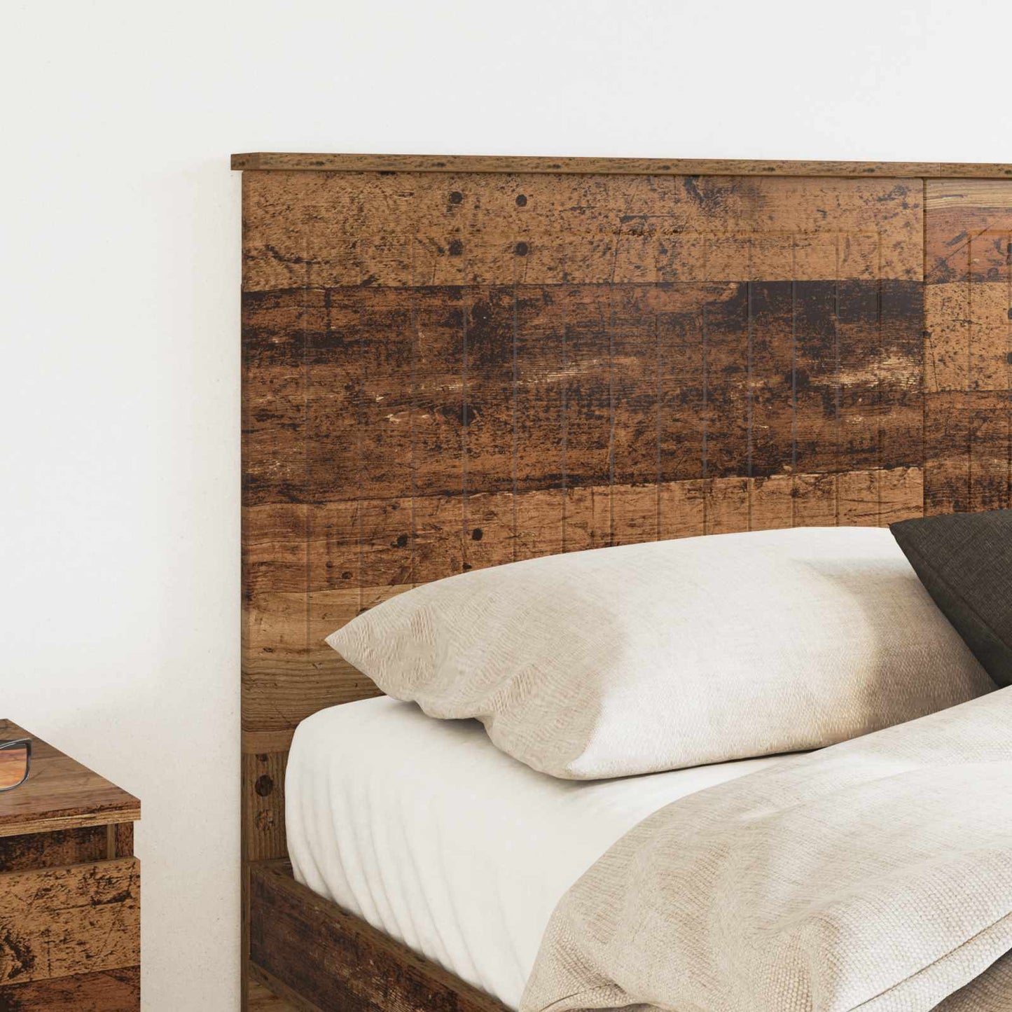 vidaXL Kopfteil mit Kopfteil Altholz 150 cm Holzwerkstoff