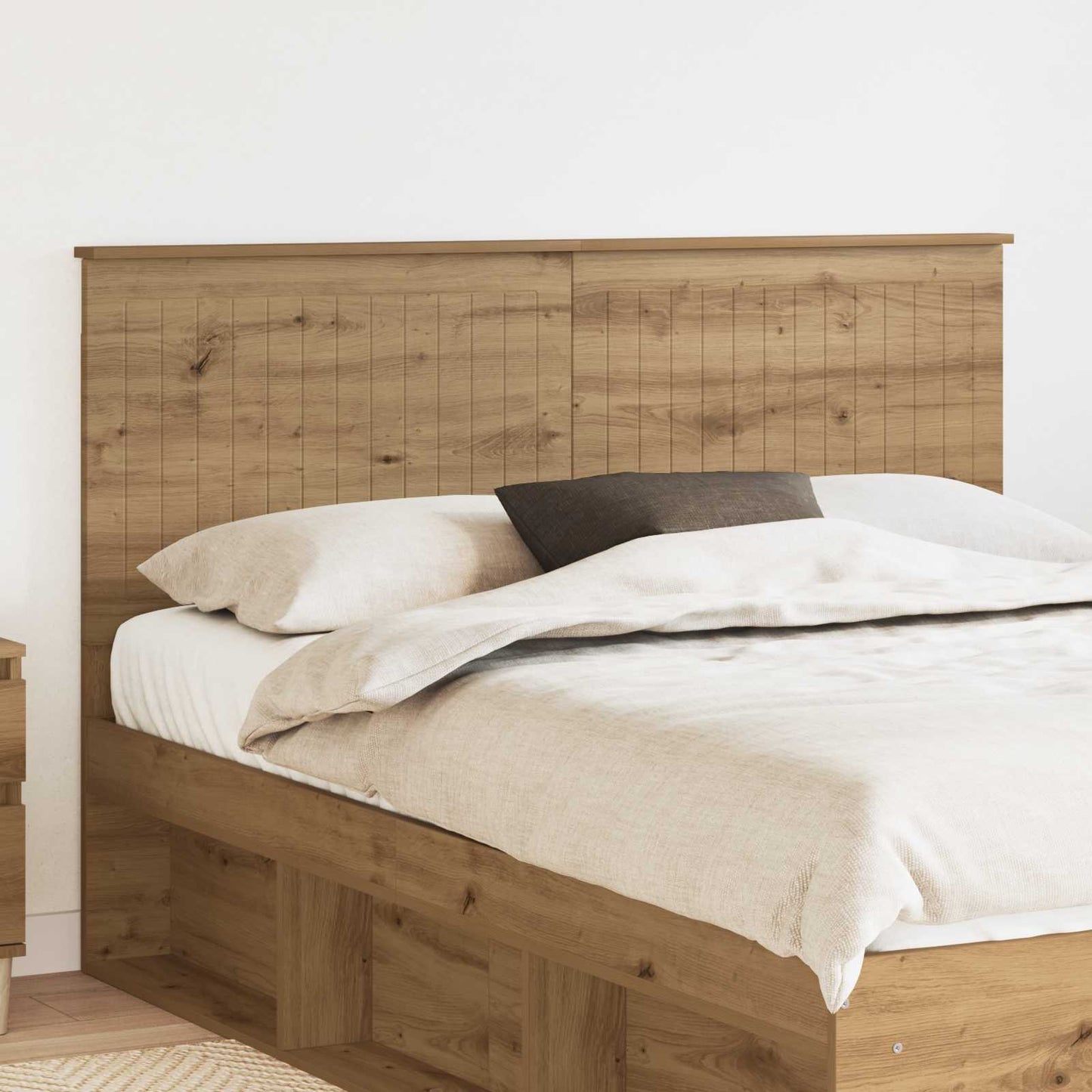 vidaXL Kopfteil mit Kopfteil Artisan-Eiche 150 cm Holzwerkstoff