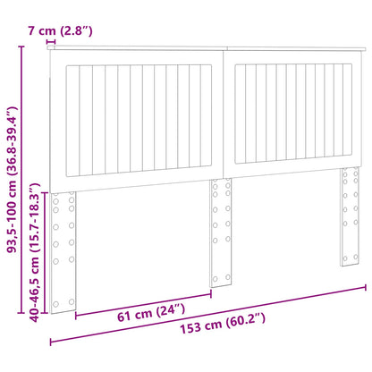 vidaXL Kopfteil mit Kopfteil Artisan-Eiche 150 cm Holzwerkstoff