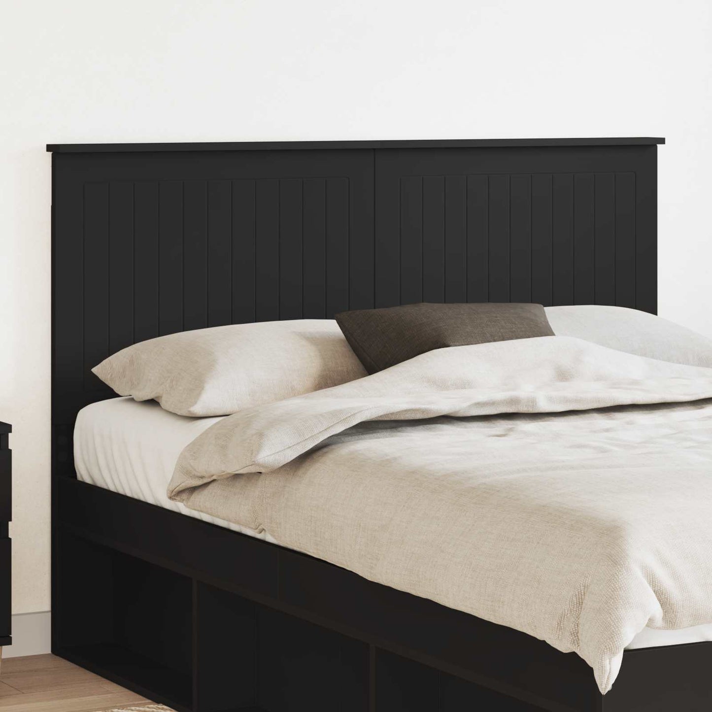 vidaXL Kopfteil mit Kopfteil Schwarz Eichen-Optik 140 cm Holzwerkstoff