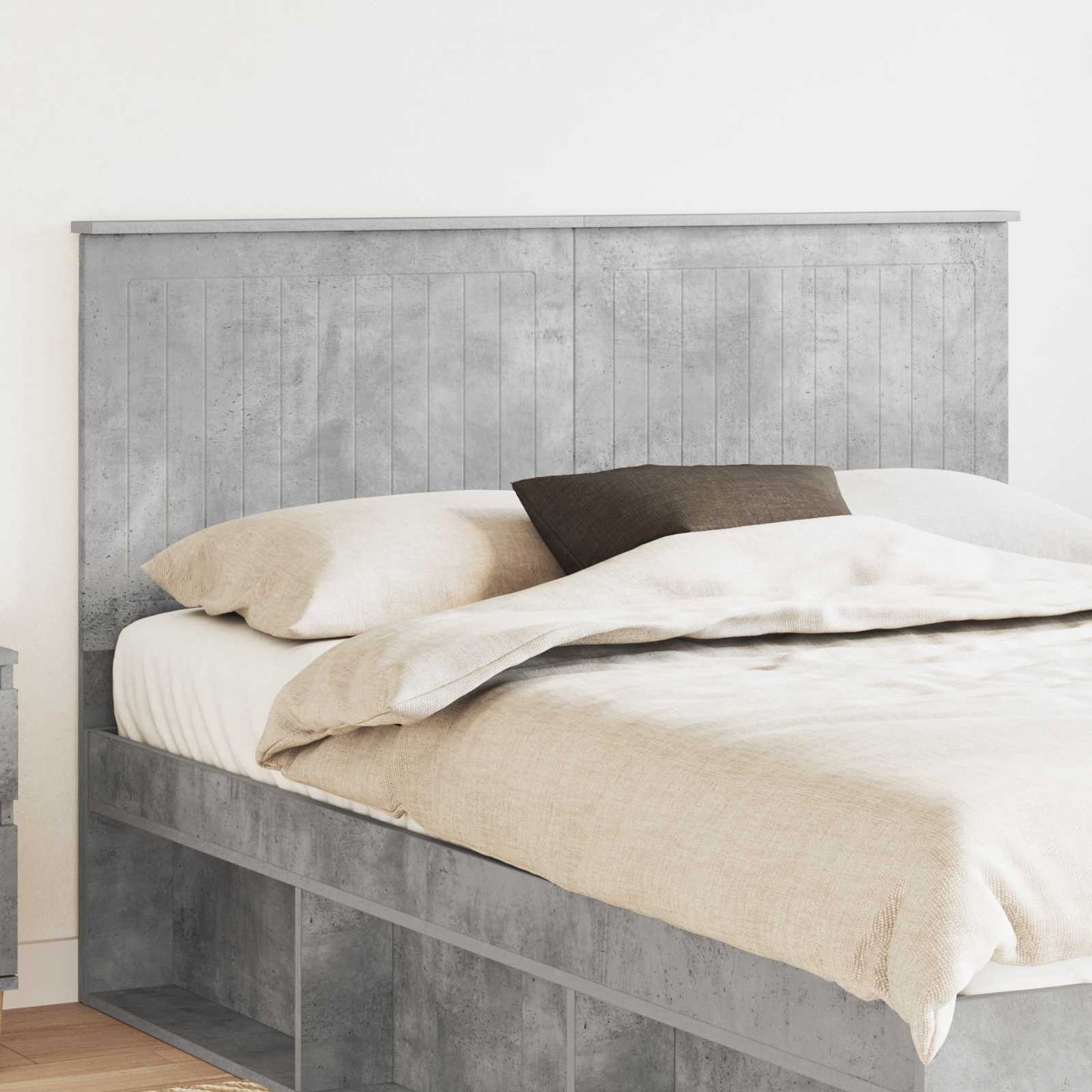 vidaXL Kopfteil mit Kopfteil Beton Grau 140 cm Holzwerkstoff