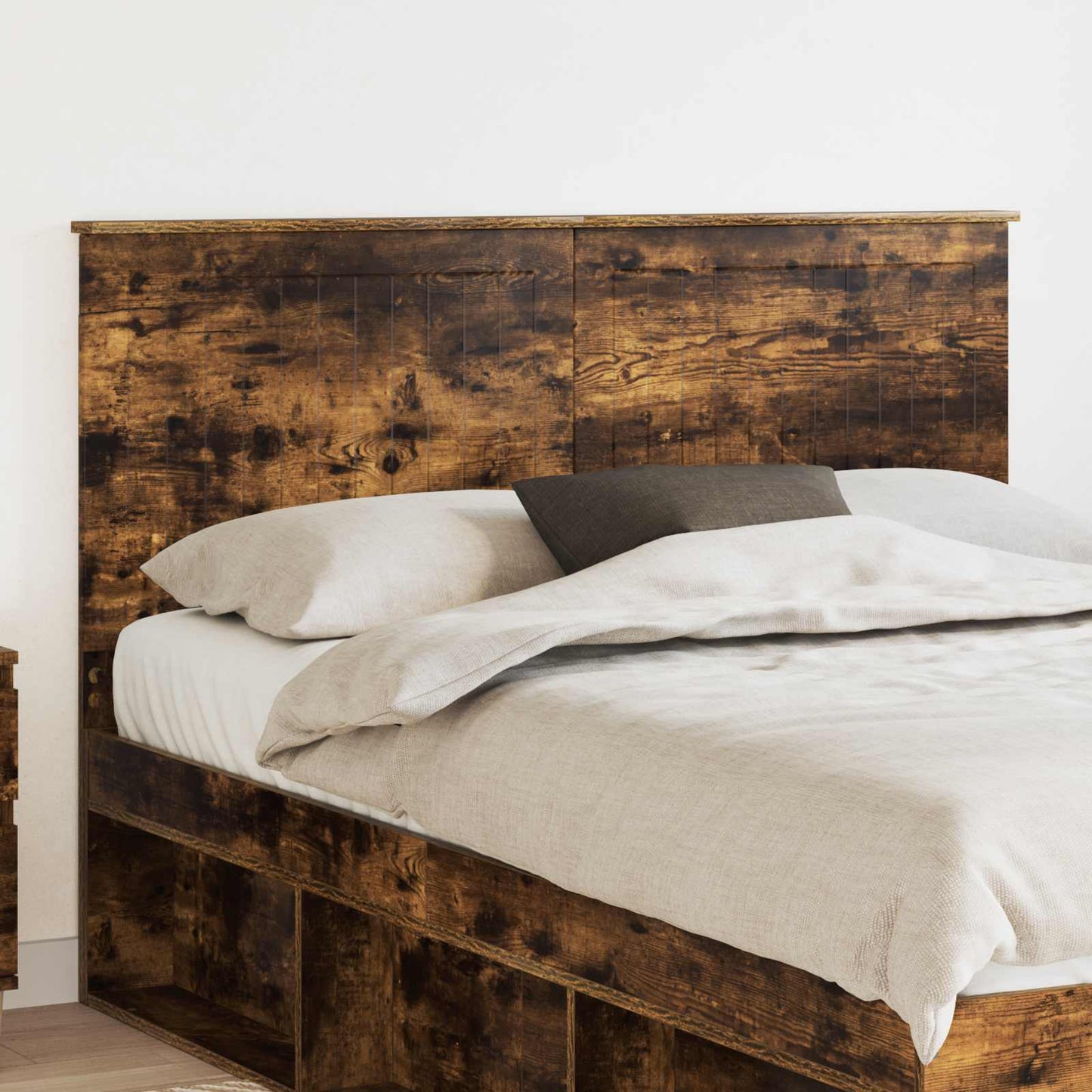 vidaXL Kopfteil mit Kopfteil Geräucherte Eiche 140 cm Holzwerkstoff