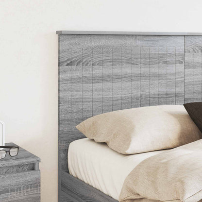 vidaXL Kopfteil mit Kopfteil Graues Sonoma 140 cm Holzwerkstoff