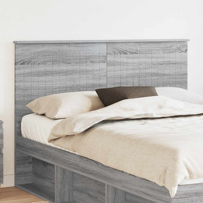 vidaXL Kopfteil mit Kopfteil Graues Sonoma 140 cm Holzwerkstoff