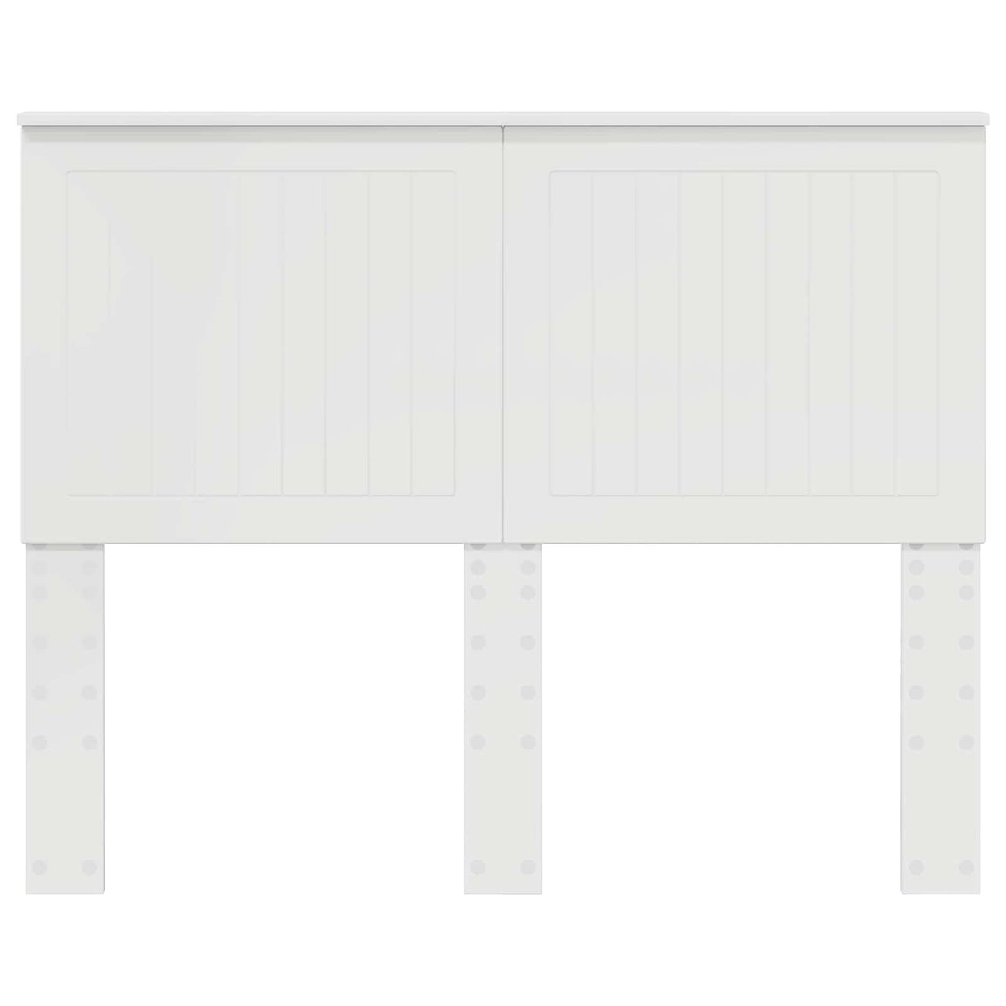 Kopfteil mit Kopfteil Glänzend Weiß 135 cm Holzwerkstoff