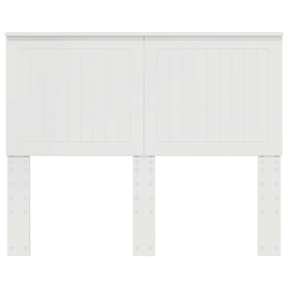 Kopfteil mit Kopfteil Glänzend Weiß 135 cm Holzwerkstoff