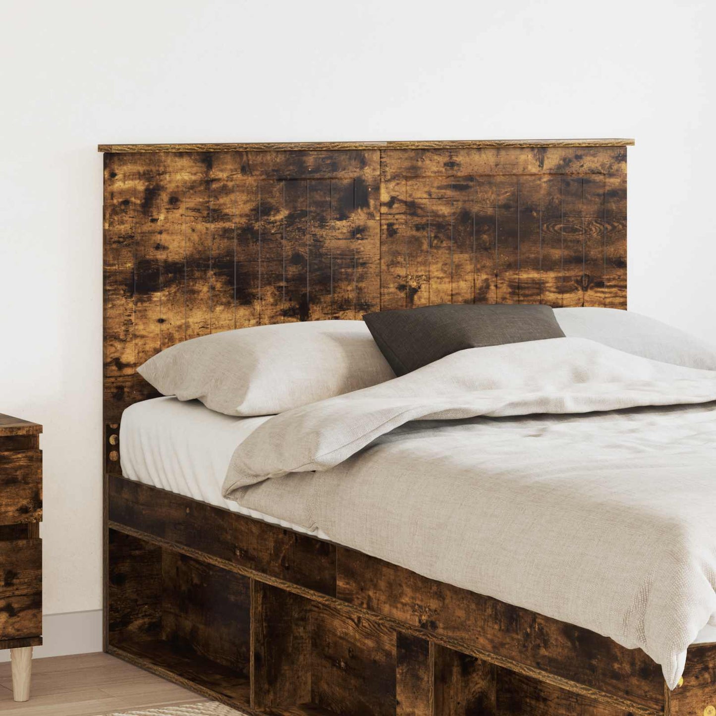 vidaXL Kopfteil mit Kopfteil Geräucherte Eiche 135 cm Holzwerkstoff