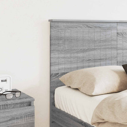 vidaXL Kopfteil mit Kopfteil Graues Sonoma 135 cm Holzwerkstoff