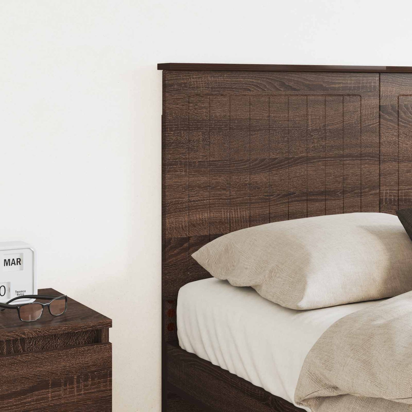 vidaXL Kopfteil mit Kopfteil Braun Eichen-Optik 135 cm Holzwerkstoff