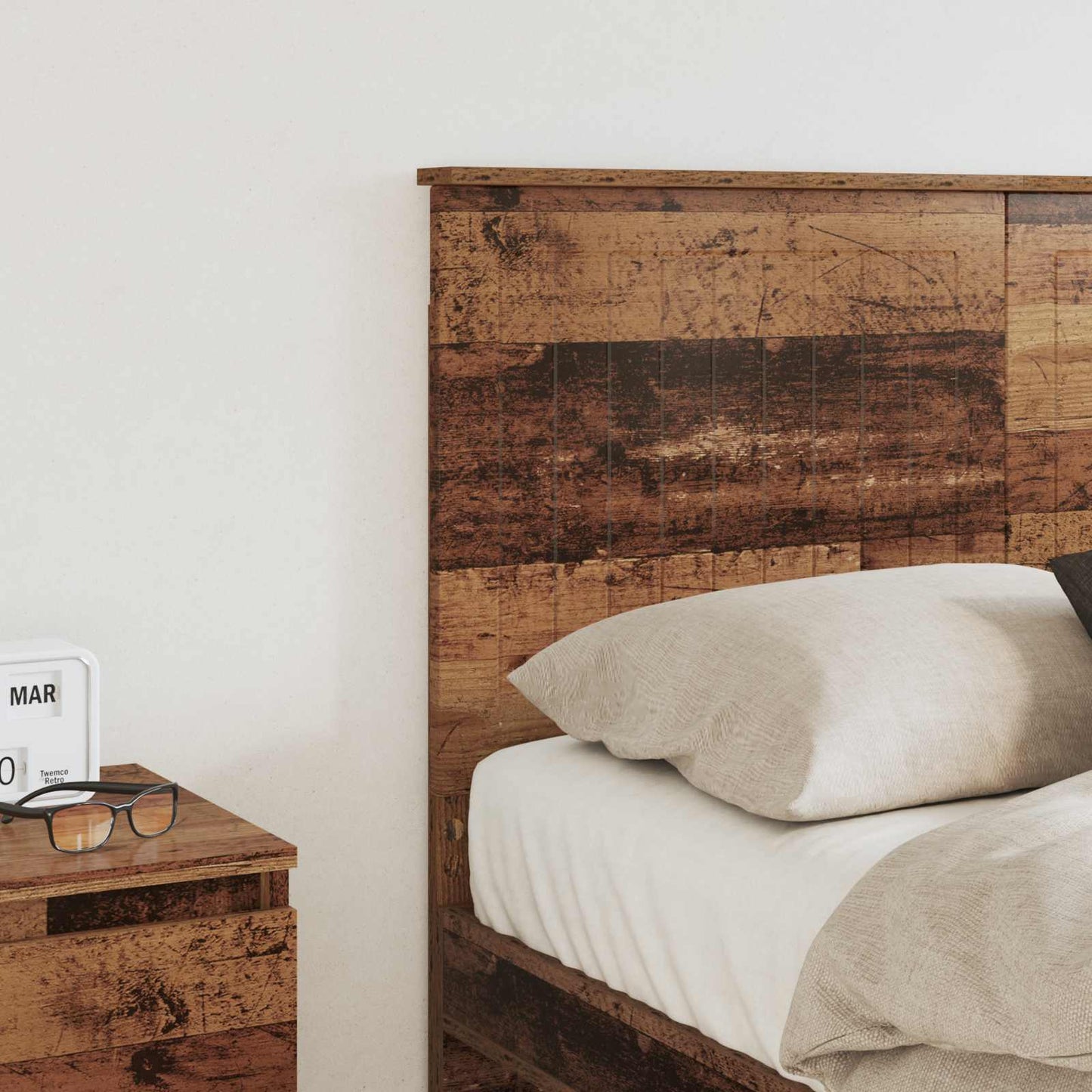 vidaXL Kopfteil mit Kopfteil Altholz 135 cm Holzwerkstoff