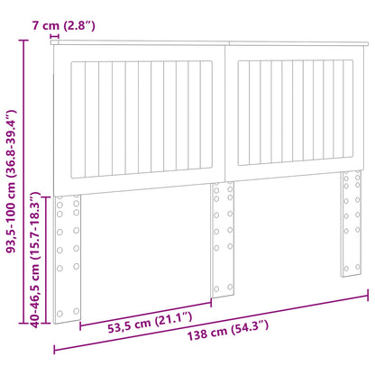 vidaXL Kopfteil mit Kopfteil Artisan-Eiche 135 cm Holzwerkstoff