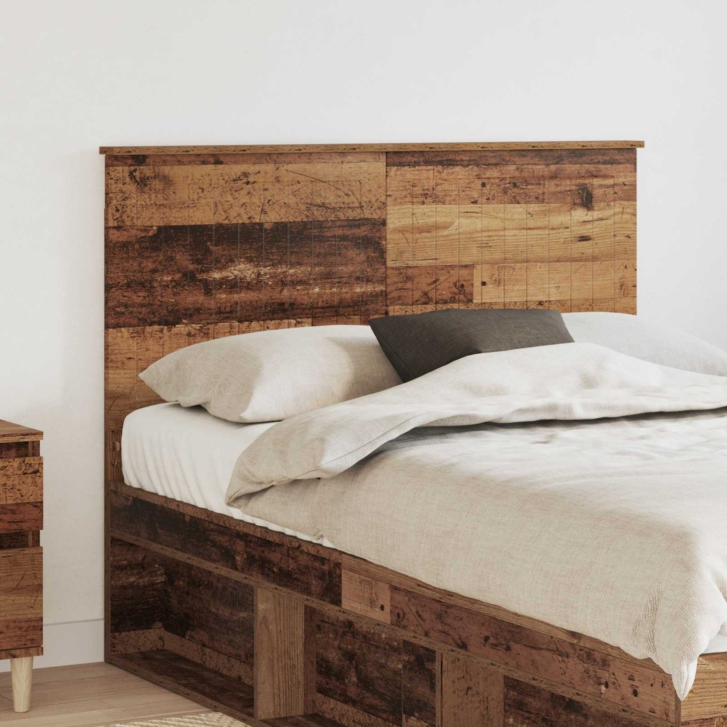 vidaXL Kopfteil mit Kopfteil Altholz 120 cm Holzwerkstoff