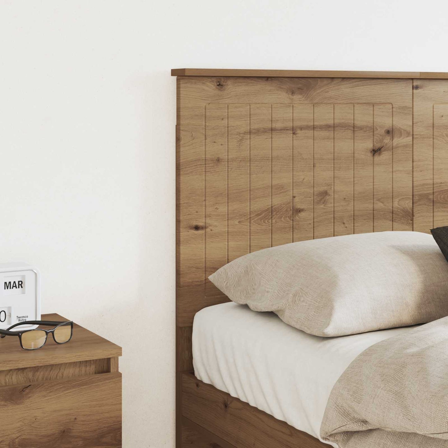 vidaXL Kopfteil mit Kopfteil Artisan-Eiche 120 cm Holzwerkstoff