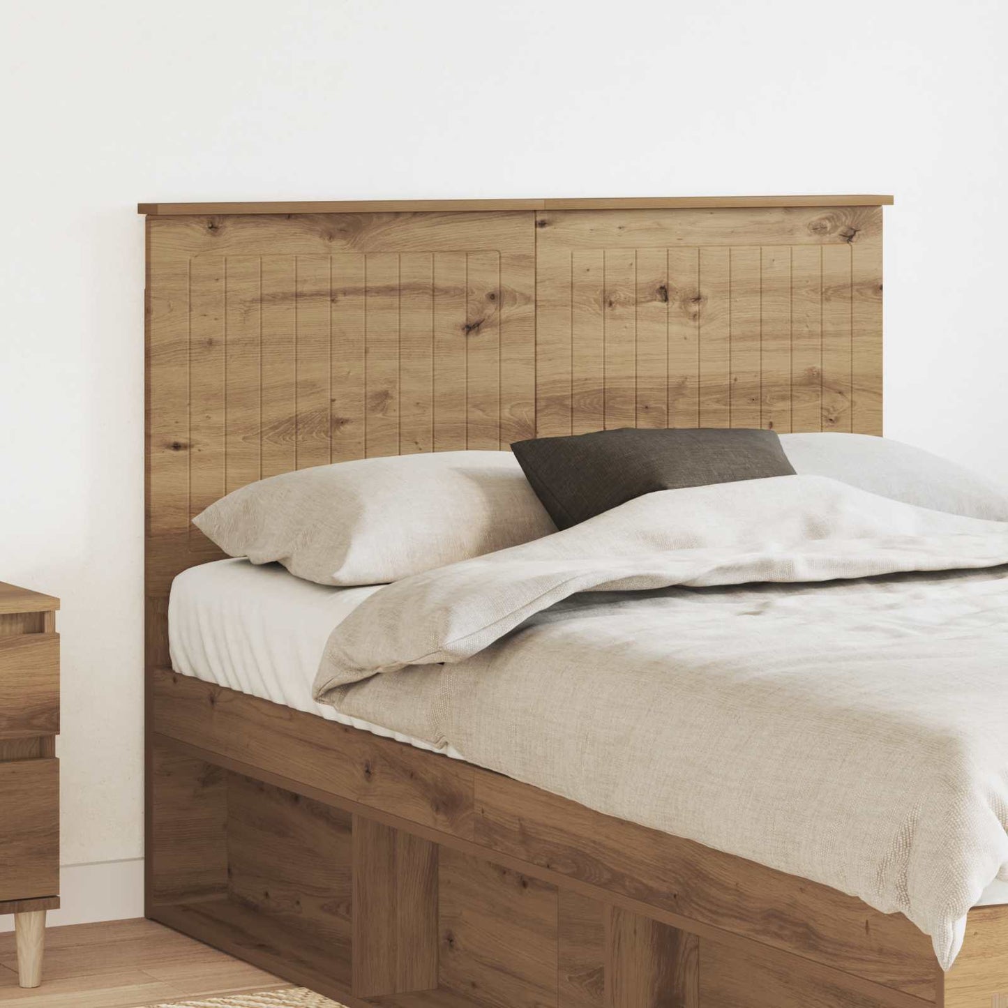 vidaXL Kopfteil mit Kopfteil Artisan-Eiche 120 cm Holzwerkstoff