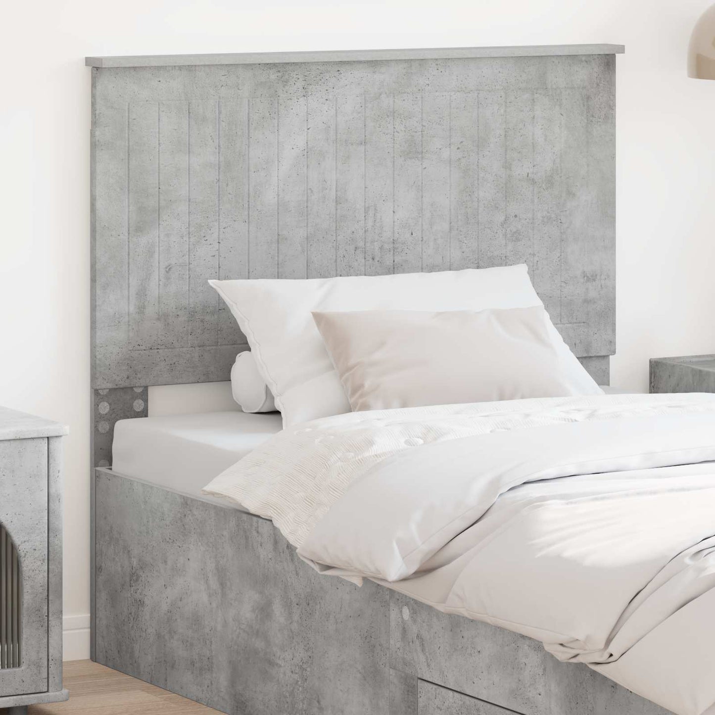 vidaXL Kopfteil mit Kopfteil Beton Grau 100 cm Holzwerkstoff