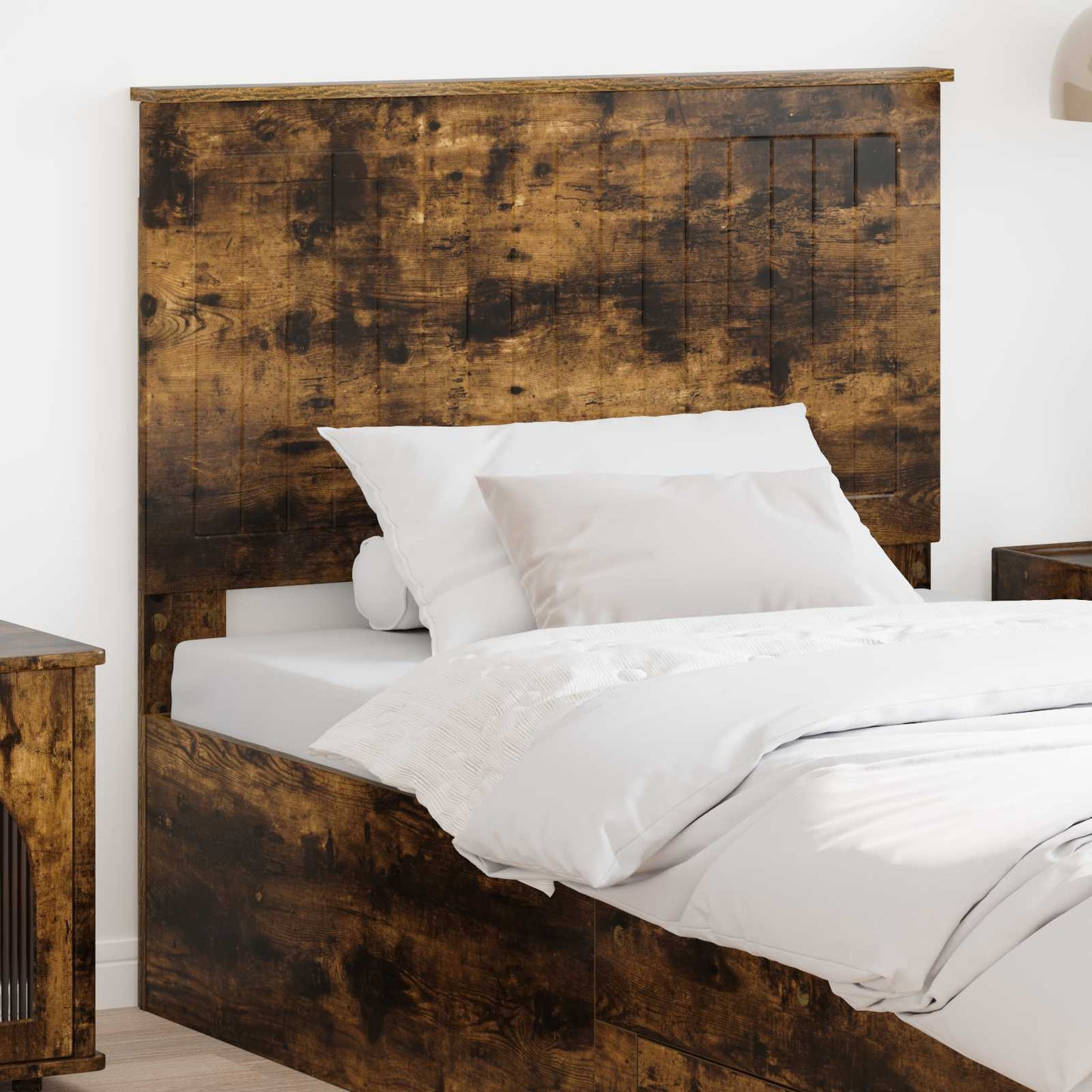 vidaXL Kopfteil mit Kopfteil Geräucherte Eiche 100 cm Holzwerkstoff