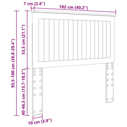vidaXL Kopfteil mit Kopfteil Geräucherte Eiche 100 cm Holzwerkstoff