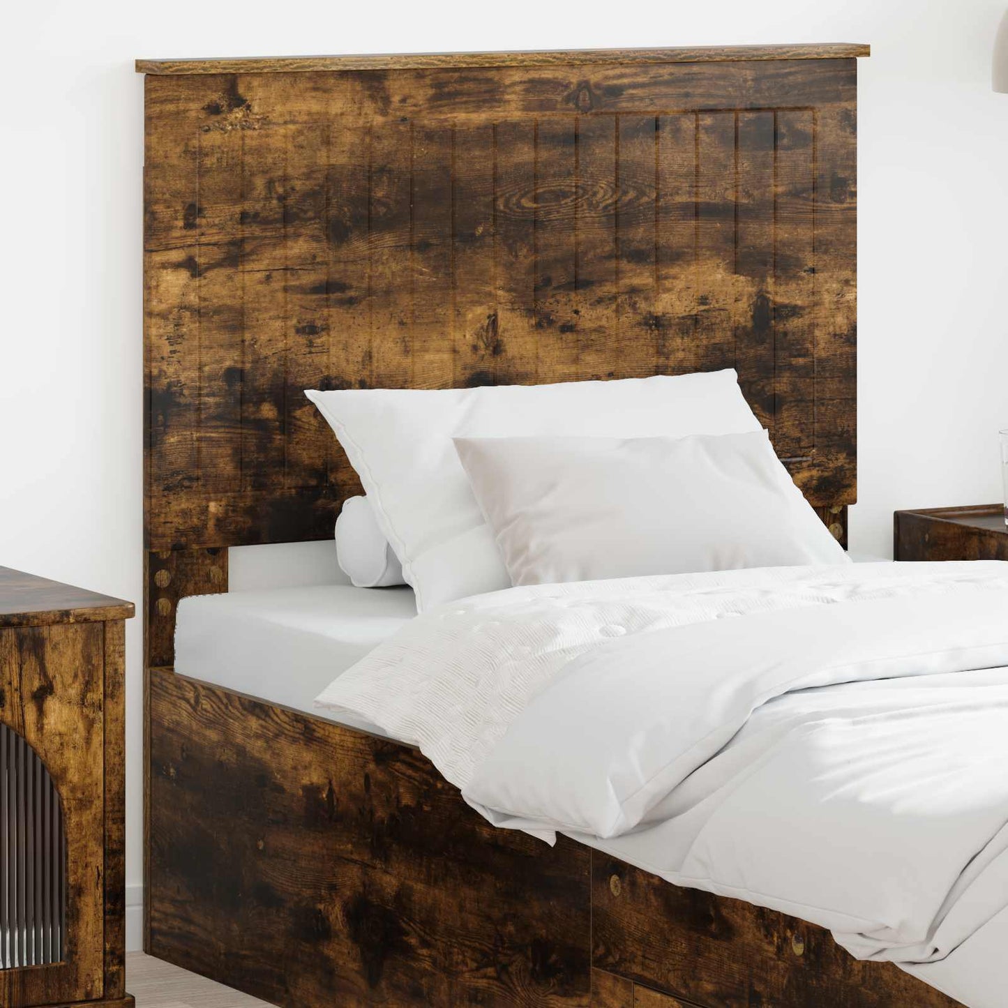 vidaXL Kopfteil mit Kopfteil Geräucherte Eiche 90 cm Holzwerkstoff