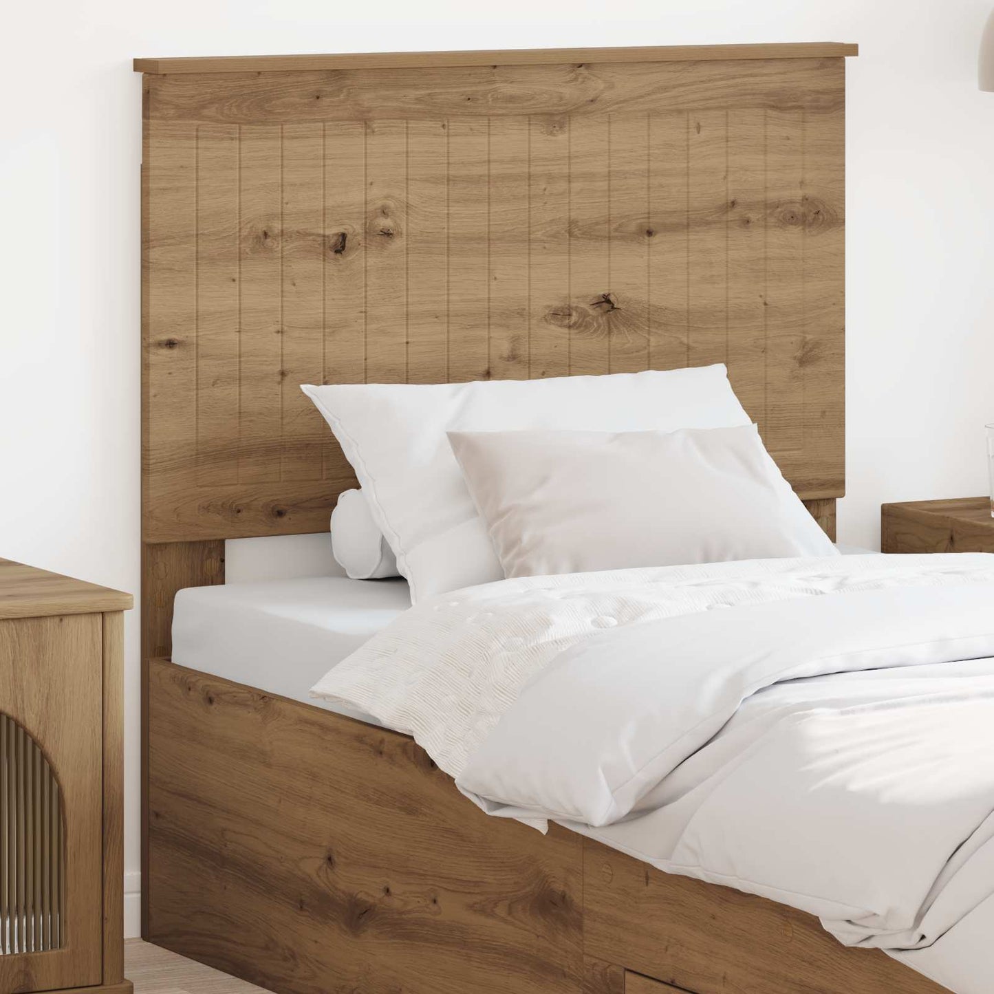 vidaXL Tête de lit avec tête de lit chêne artisan 90 cm bois d'ingénierie