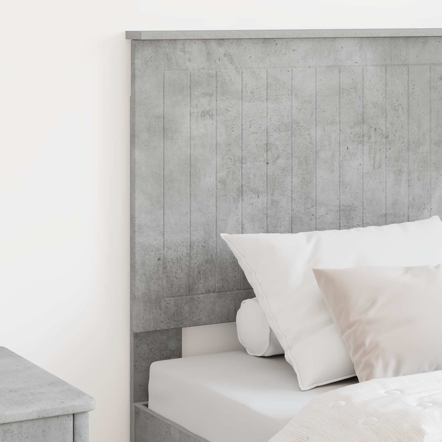 vidaXL Tête de lit avec tête de lit Gris béton 80 cm Matériau à base de bois