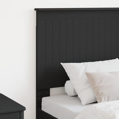 vidaXL Tête de lit avec chevet Noir aspect chêne 75 cm Bois d'ingénierie