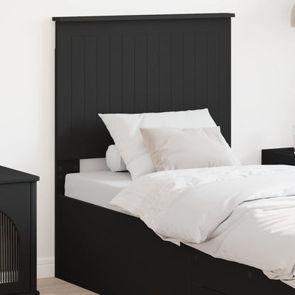 vidaXL Tête de lit avec chevet Noir aspect chêne 75 cm Bois d'ingénierie