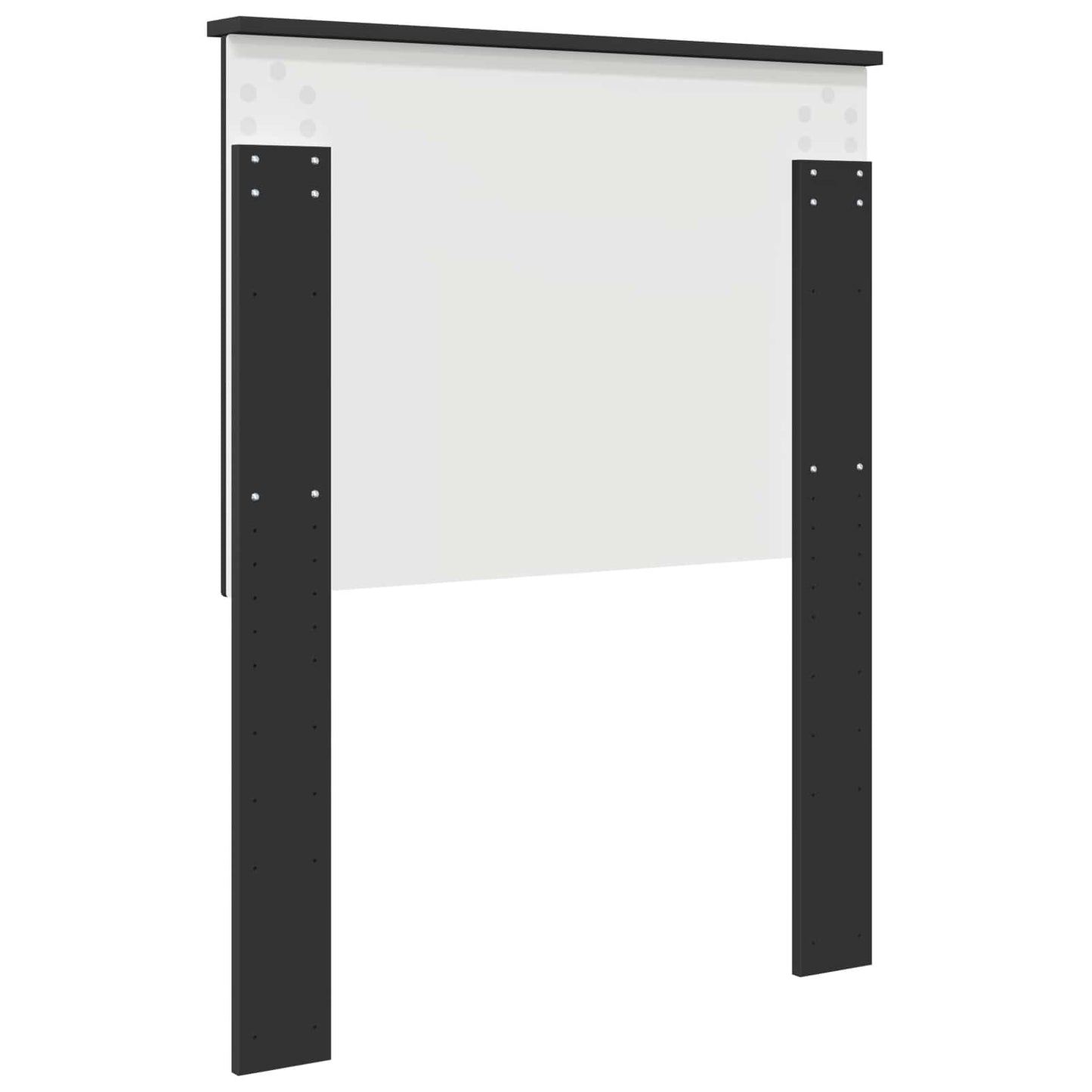 vidaXL Tête de lit avec chevet Noir aspect chêne 75 cm Bois d'ingénierie