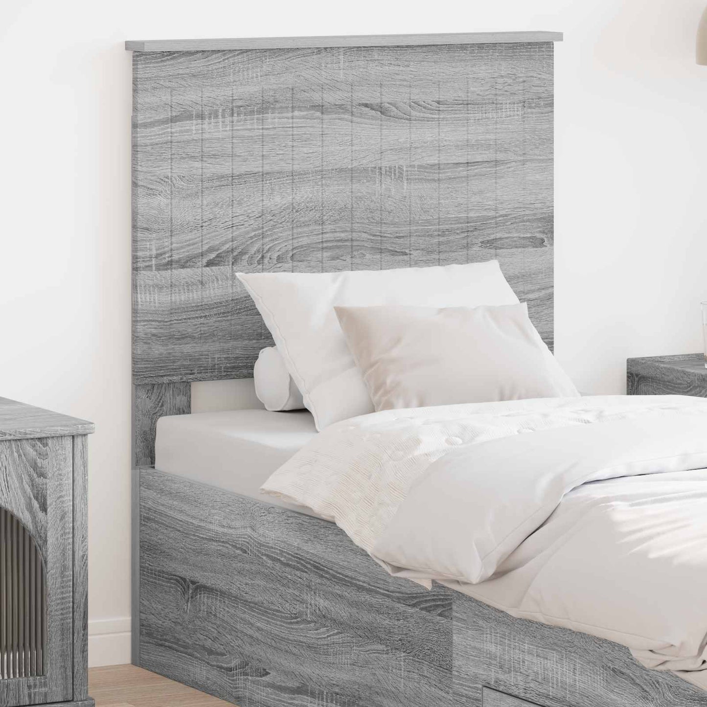 vidaXL Tête de lit avec tête de lit Gris Sonoma 75 cm Bois d'ingénierie