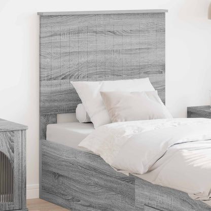 vidaXL Tête de lit avec tête de lit Gris Sonoma 75 cm Bois d'ingénierie