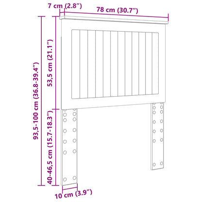 vidaXL Tête de lit avec tête de lit aspect chêne marron 75 cm en bois d'ingénierie