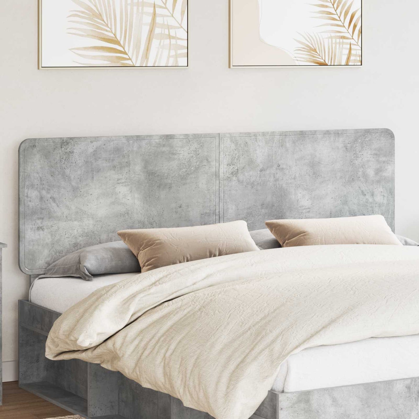 vidaXL Tête de lit Gris béton 200 cm Bois d'ingénierie