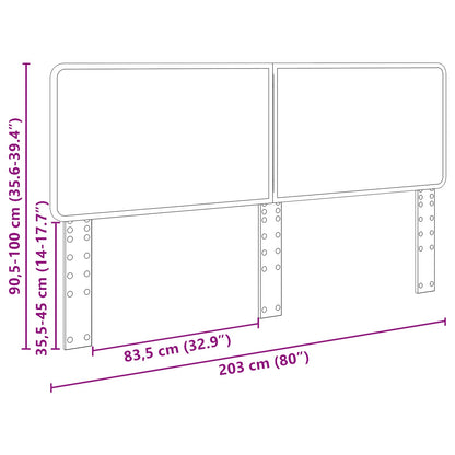 vidaXL Tête de lit Gris béton 200 cm Bois d'ingénierie