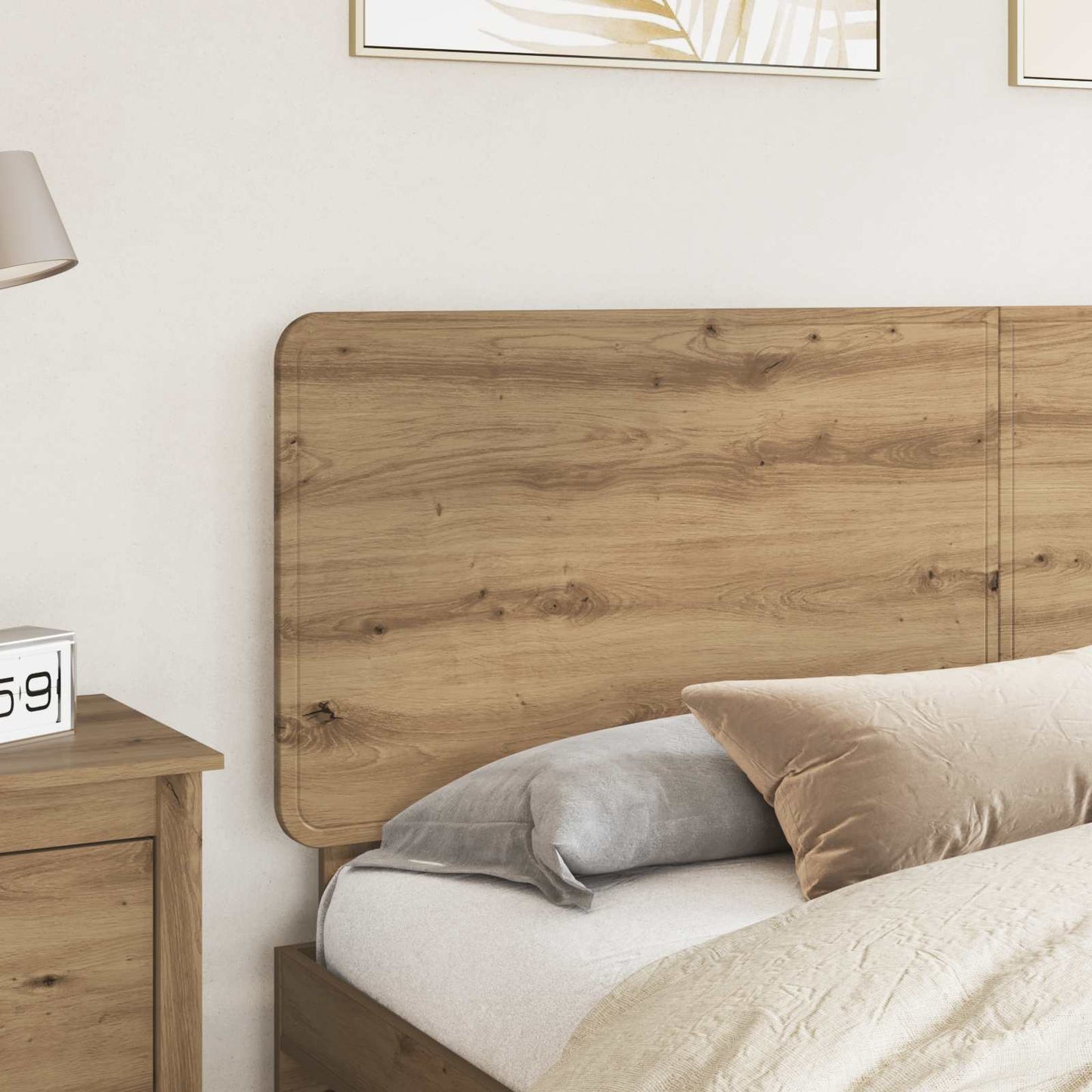 vidaXL Tête de lit Chêne Artisan 200 cm Bois d'ingénierie