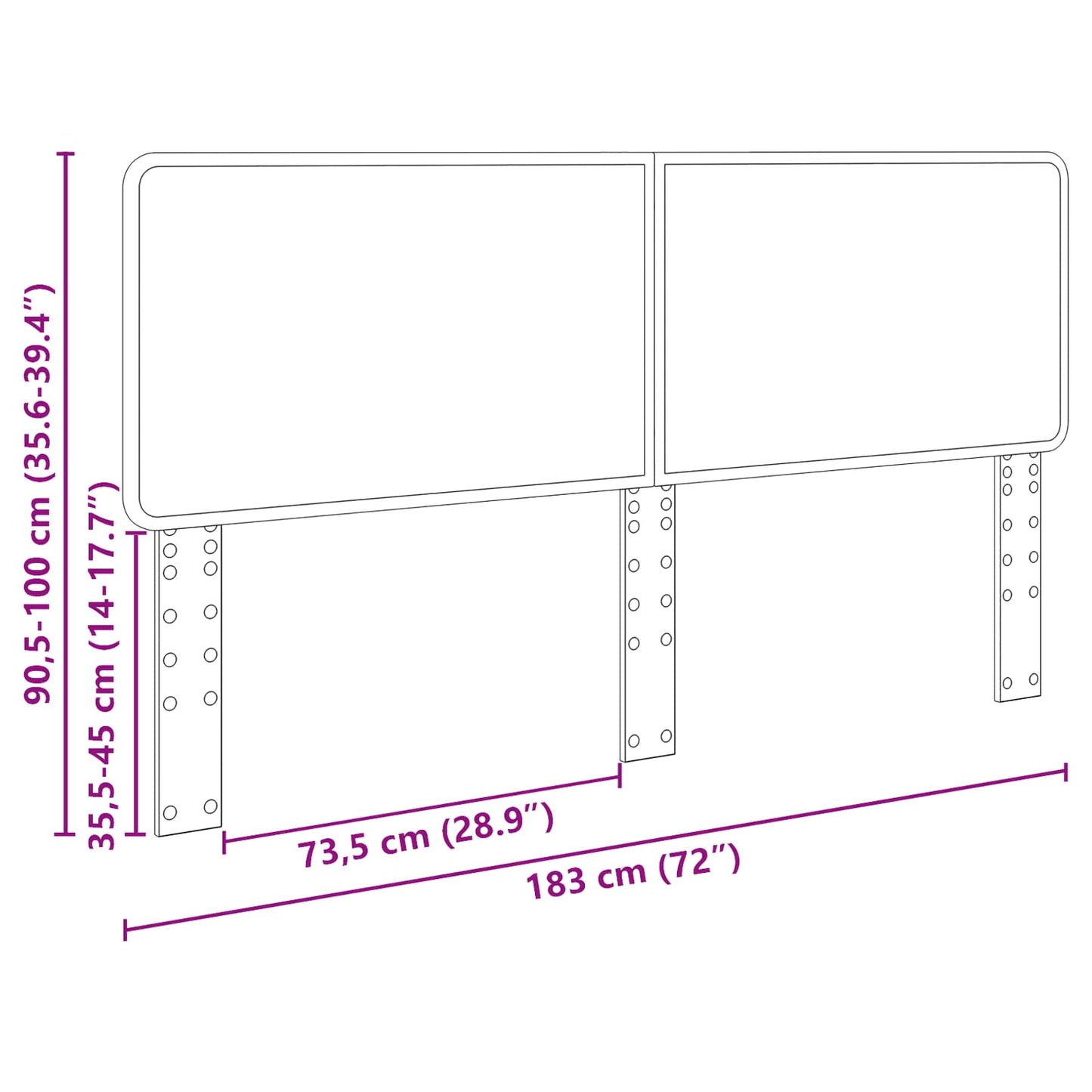 vidaXL Tête de lit Chêne fumé 180 cm Bois d'ingénierie