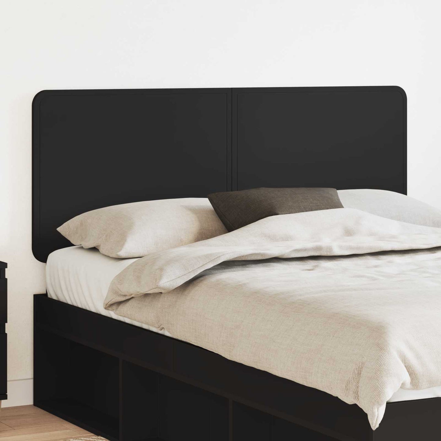 vidaXL Kopfteil Schwarz Eichen-Optik 160 cm Holzwerkstoff