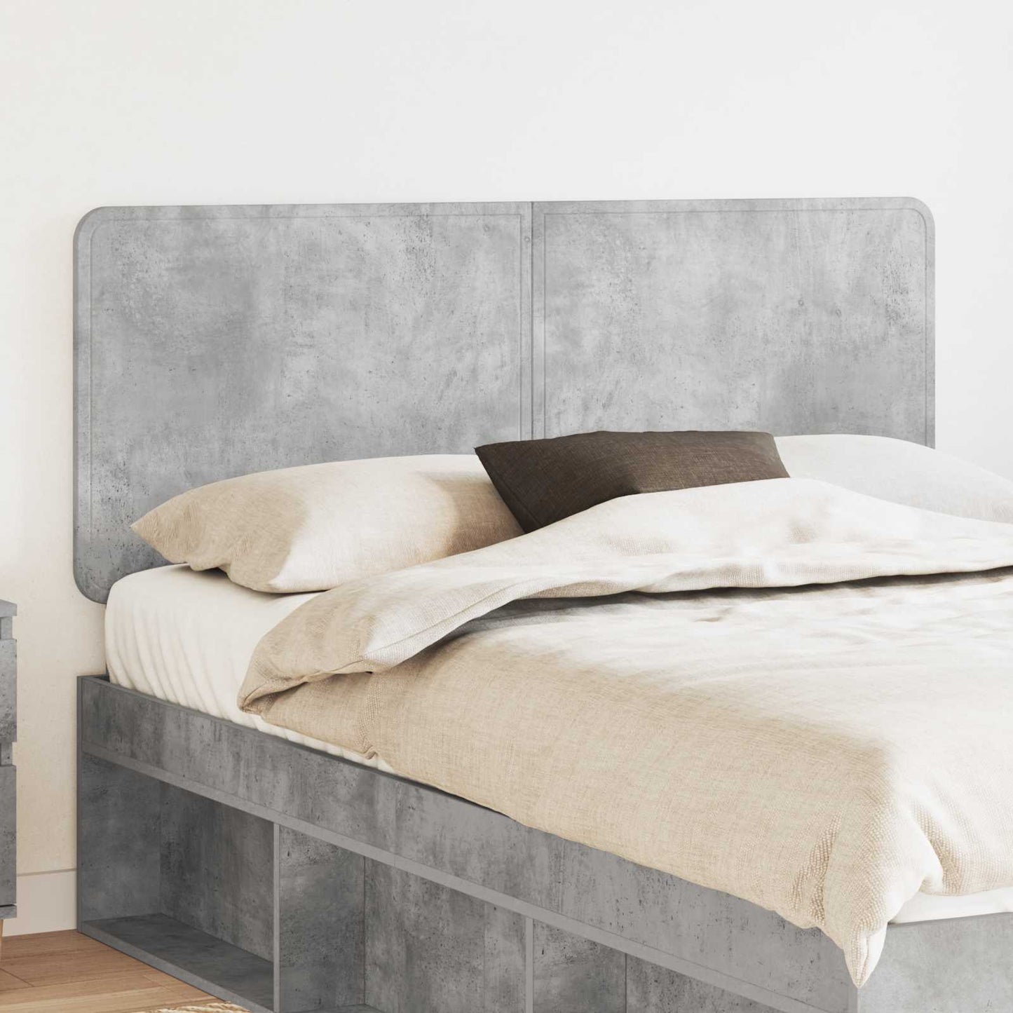vidaXL Kopfteil Beton Grau 150 cm Holzwerkstoff