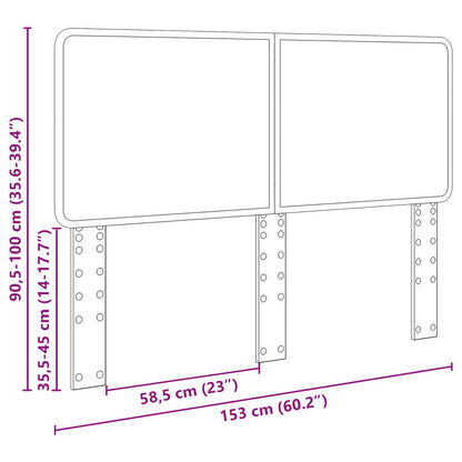 Kopfteil Geräucherte Eiche 150 cm Holzwerkstoff