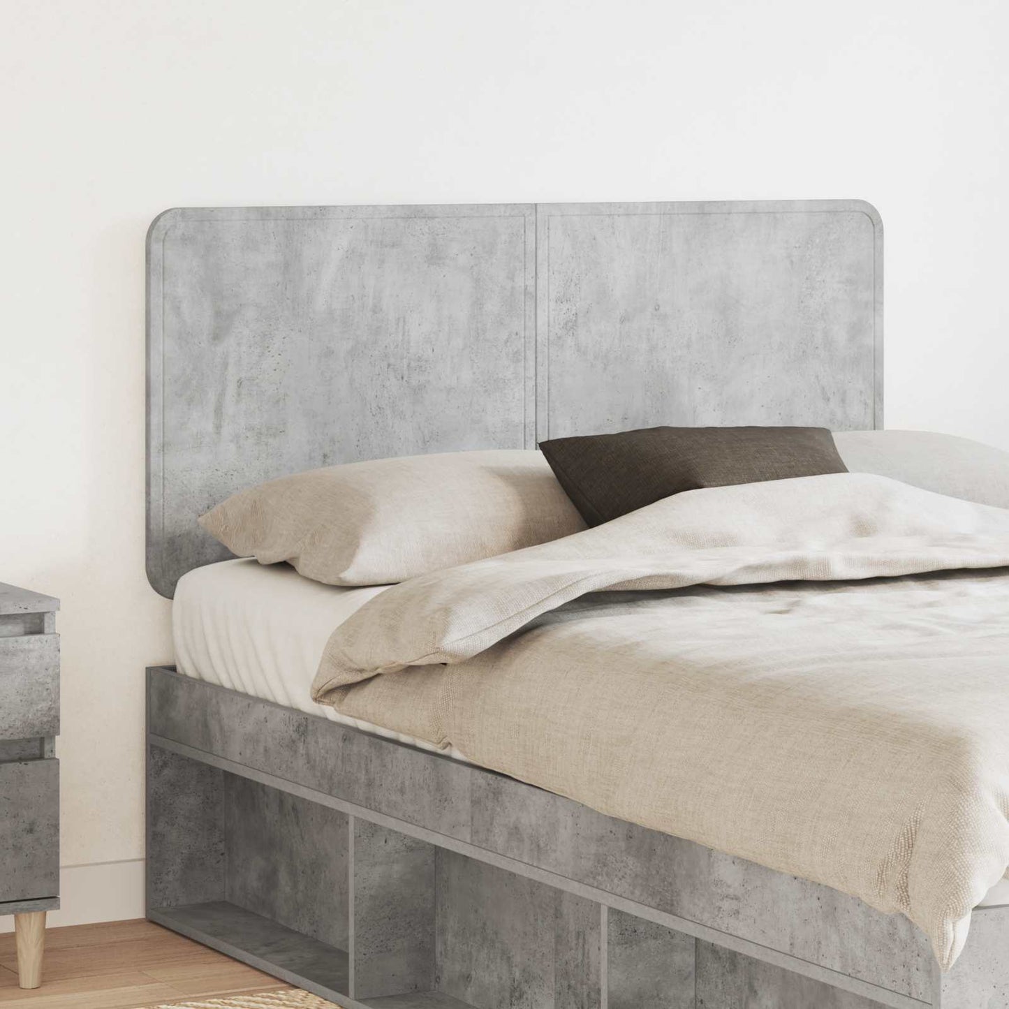 vidaXL Kopfteil Beton Grau 135 cm Holzwerkstoff