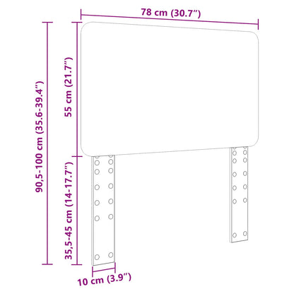 Kopfteil Glänzend Weiß 75 cm Holzwerkstoff