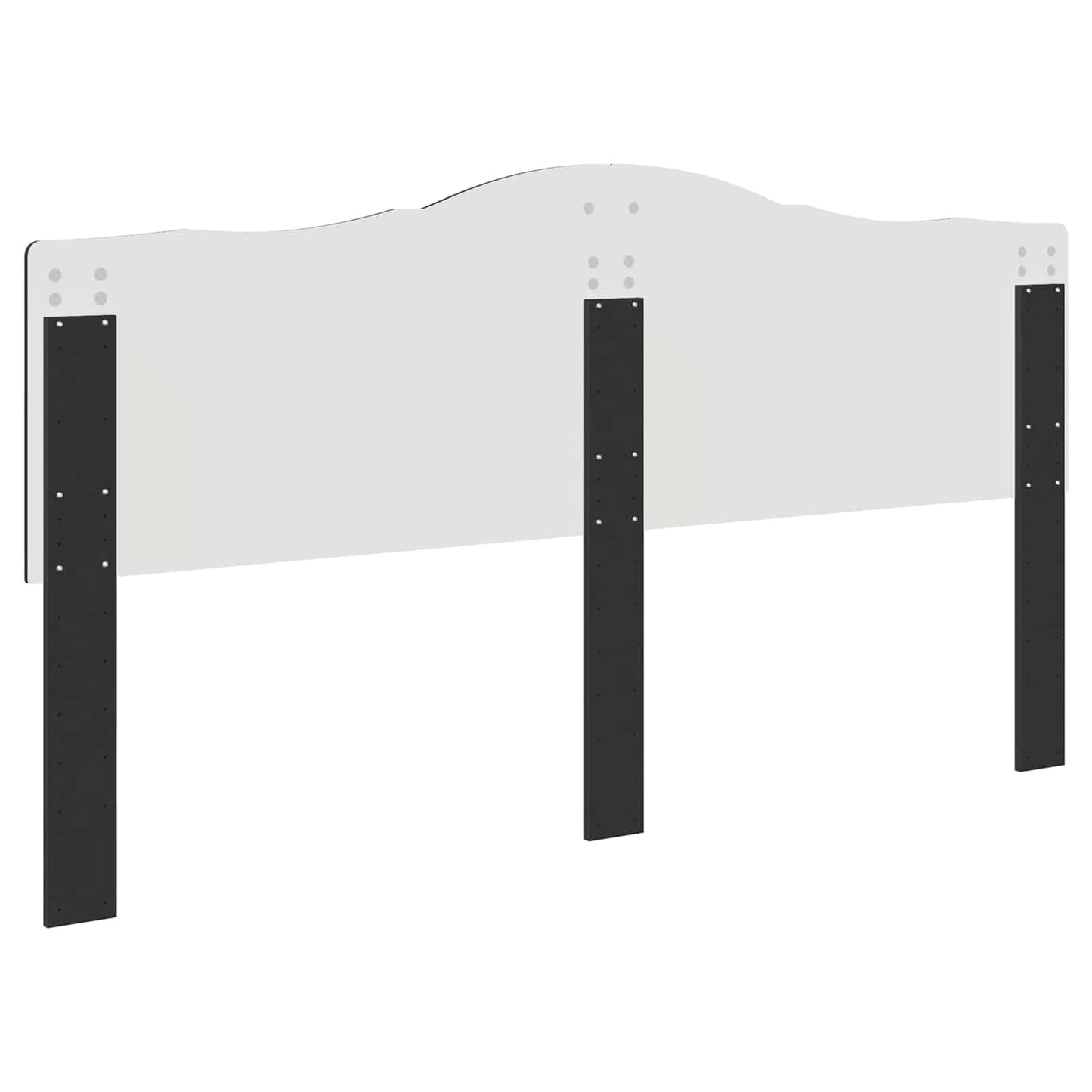 Kopfteil Schwarz Eichen-Optik 200 cm Holzwerkstoff