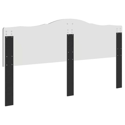 Kopfteil Schwarz Eichen-Optik 200 cm Holzwerkstoff